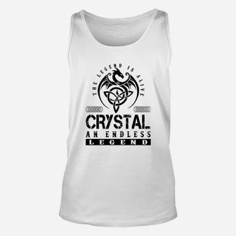 Crystal Shirts - Legend Alive Crystal Name Shirts Unisex Tank Top - Seseable