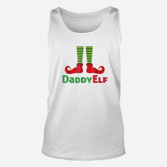 Cute Daddy Elf Matching Family Pj Christmas Pajama Unisex Tank Top - Seseable
