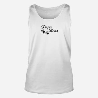 Cute Papa Bear Funny Fathers Day Gift Unisex Tank Top - Seseable