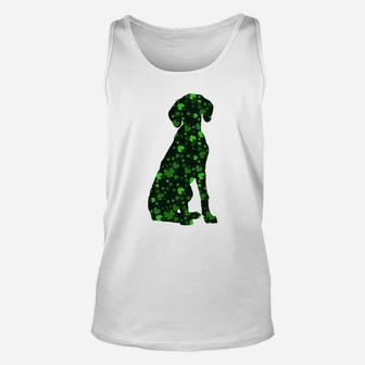 Cute Shamrock German Shorthair Pointer Mom Dad Gift St Patricks Day Awesome Dog Lovers Gift Unisex Tank Top - Seseable