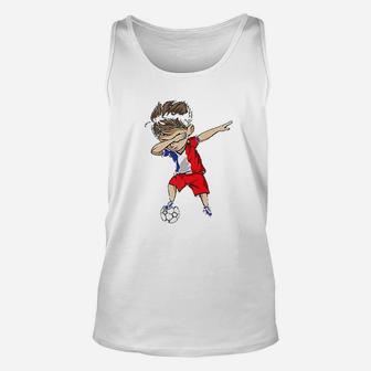 Dabbing Soccer Boy France Jersey French Football Unisex Tank Top - Seseable
