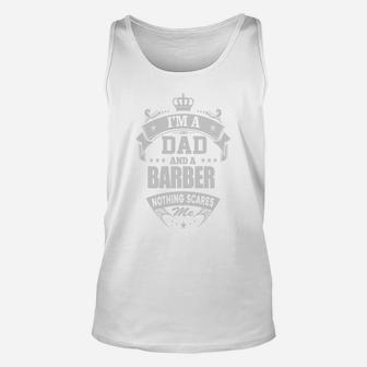 Dad And Barber - Fathers Day Gift Ninja Job Shirts Unisex Tank Top - Seseable