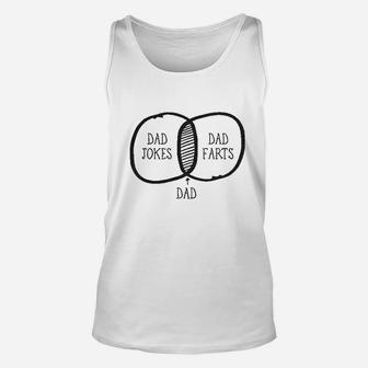 Dad Jokes Dad Farts Funny Math Venn Diagram Fathers Day Unisex Tank Top - Seseable