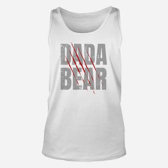 Dada Bear Funny Distressed Shirt For The Best Dads Unisex Tank Top - Seseable