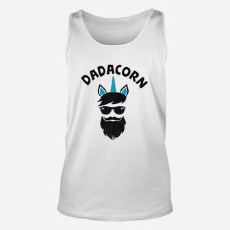 Dadacorn Unicorn Dad Beard Gift For Daddy Unicorn Unisex Tank Top - Seseable