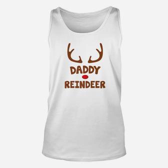 Daddy Christmas Reindeer Face Family Costume Unisex Tank Top - Seseable
