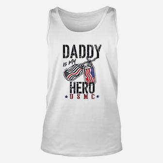 Daddy Is My Hero Us Military, dad birthday gifts Unisex Tank Top - Seseable