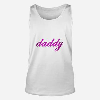 Daddy Meme Trending Tops Pink Fathers Day Unisex Tank Top | Seseable UK