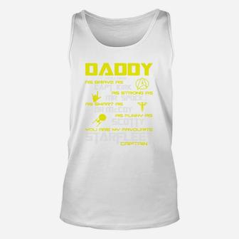 Daddy Super Star Dad Papa Hero Fathers Day Gift Trek Unisex Tank Top - Seseable
