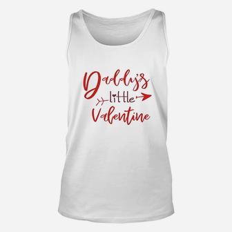 Daddys Little Valentine, best christmas gifts for dad Unisex Tank Top - Seseable