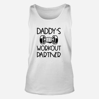Daddys Workout Partner Funny Fitness Outfits Unisex Tank Top - Seseable
