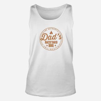 Dads Backyard Bbq The Authentic Grillmaster Father Premium Unisex Tank Top - Seseable