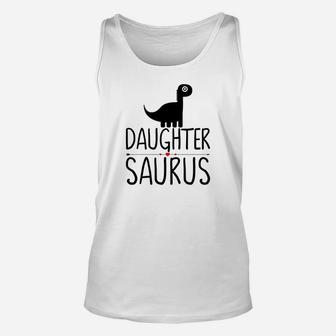 Daughter Saurus Dinosaur Family Matching Pajama Girl Unisex Tank Top - Seseable