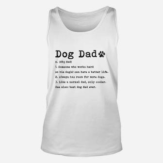 Dog Dad Definition Funny Fathers Day Pet Puppy Animal Lover Graphic Unisex Tank Top - Seseable