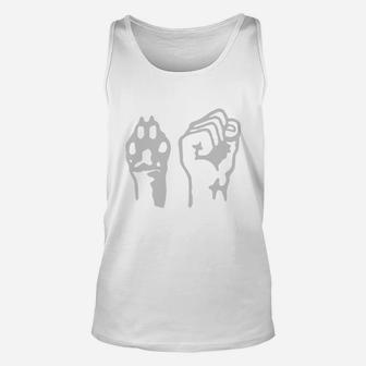 Dog Paw Human Fists Unisex Tank Top - Seseable