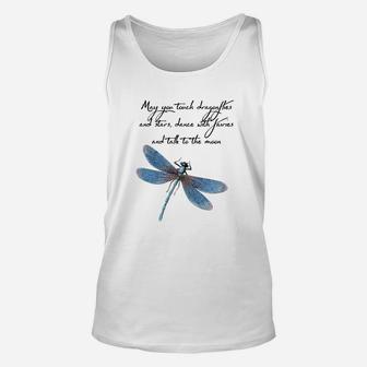 Dragonfly May You Touch Dragonflies And Stars Unisex Tank Top - Seseable