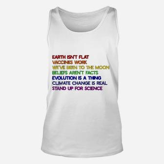 Earth Isnt Flat Stand Up For Science Real Unisex Tank Top - Seseable
