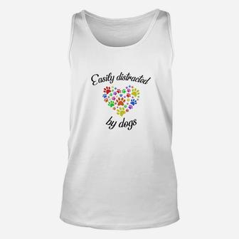Easily Distracted By Dogs Man Women Kids Unisex Tank Top - Seseable