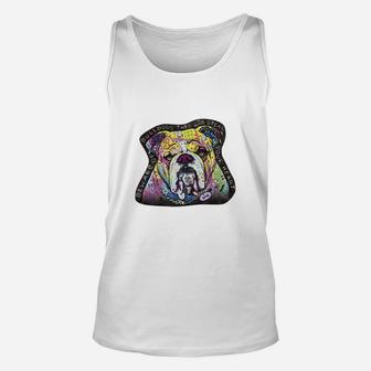 English Bulldogs Colorful Graphic Unisex Tank Top - Seseable