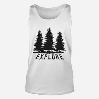 Explore Pine Trees Outdoor Adventure Cool Unisex Tank Top | Seseable CA
