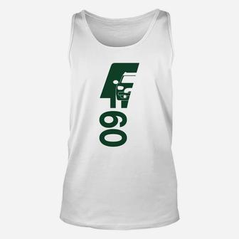 F60 Mini Cooper Countryman Bold And Simple In British Racing Green With Drawing Of Car Unisex Tank Top - Seseable