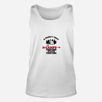 Familien-Camping Unisex TankTop Zusammen Campen Bindet - Weißes Tee - Seseable