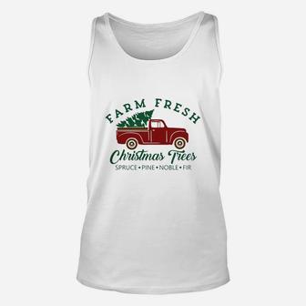 Farm Fresh Christmas Tree Xmas Unisex Tank Top - Seseable