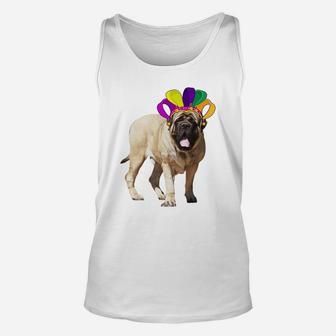 Fat Tuesday Mardi Gras Mastiff Wearing Jester Hat Gift Dog Lovers Unisex Tank Top - Seseable