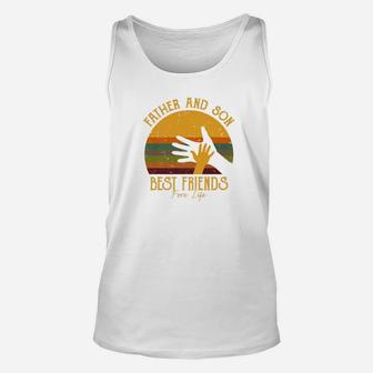 Father And Son Best Friends For Life Holding Hands Gift Premium Unisex Tank Top - Seseable