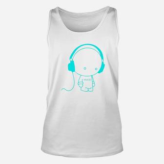 Fathers Day Funny Gift Idea Music Lover Dad Premium Unisex Tank Top - Seseable