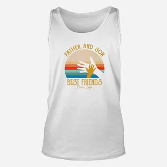 Fathers Day Gift Father And Son Best Friends For Life Premium Unisex Tank Top - Seseable