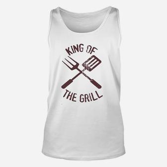 Fathers Day King Of The Grill, dad birthday gifts Unisex Tank Top - Seseable