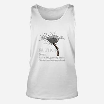 Fathor Like Dad Just Cooler Father Day Mjolnir Shirt Unisex Tank Top - Seseable