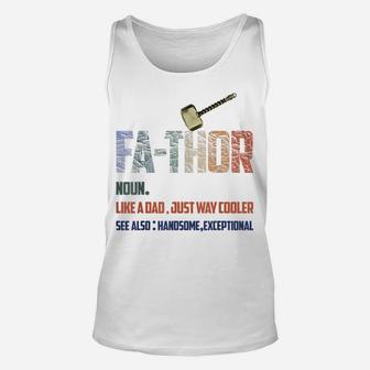 Fathor Viking Mjolnir Dad Father8217s Day Unisex Tank Top - Seseable