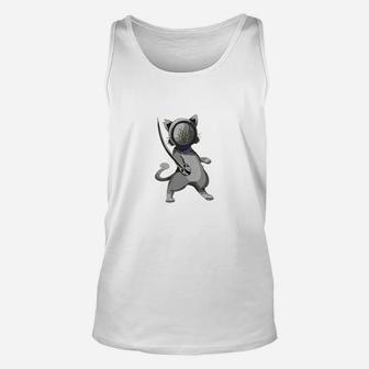 Fencing Cat Funny Fencing Unisex Tank Top - Seseable