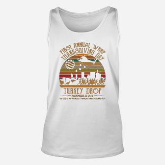 First Annual Wkrp Thanksgiving Day Turkey Drop November 22 1978 Vintage Unisex Tank Top - Seseable
