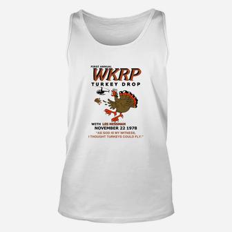 First Anuual Wkrp Turkey Drop With Les Nessman Unisex Tank Top - Seseable