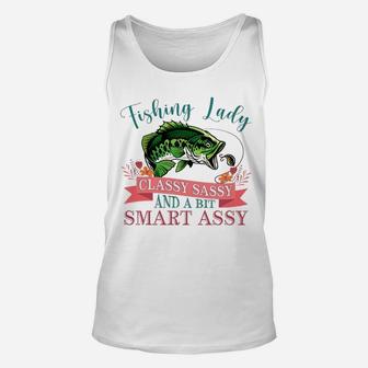 Fishing Lady Classy Sassy And A Bit Smart Assy Unisex Tank Top - Seseable