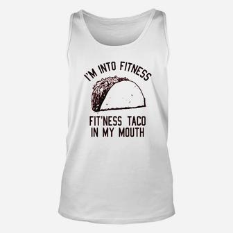Fitness Taco Funny Gym Cool Humor Graphic Muscle Unisex Tank Top - Seseable