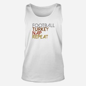 Football Turkey Nap Repeat Thanksgiving Vintage Unisex Tank Top - Seseable