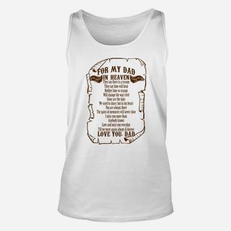 For My Dad In Heaven In Memory Of Dad In Heaven Unisex Tank Top - Seseable