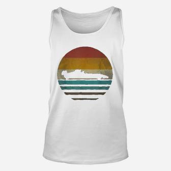 Formula Racing Retro 70s Vintage Silhouette Distressed Gift Unisex Tank Top - Seseable