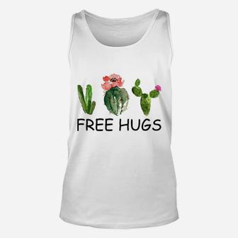 Free Hugs For Plant Lovers Succulent Cactus Unisex Tank Top - Seseable