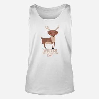 Funny Animal Name Meme Winter Tree Dog Deer Unisex Tank Top - Seseable