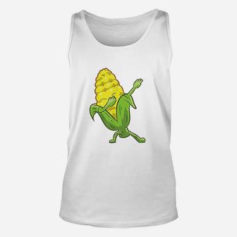 Funny Dabbing Corn Cute Dancing Corn Gift Unisex Tank Top - Seseable