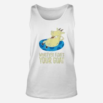 Funny Goats Dinghy Farmer Whatever Floats Your Boat Goat Unisex Tank Top - Seseable