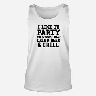 Funny Grill Smoking Father Gift Bbq Grilling Dad Gift Unisex Tank Top - Seseable