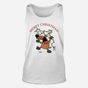 Funny Reindeer Christmas Unisex Tank Top - Seseable