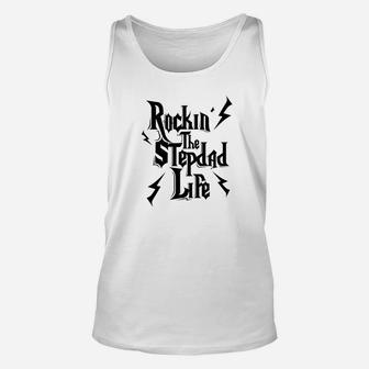 Funny Stepdad Rock Music Fathers Day Gift Stepfather Premium Unisex Tank Top - Seseable
