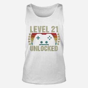Gaming Vintage 21st Birthday Gift 21 Years Old Unisex Tank Top - Seseable